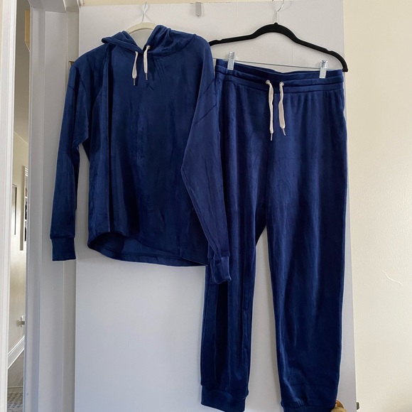 Velour lounging suit from J. Crew. - Picture 2 of 4